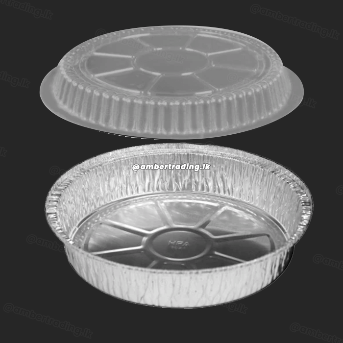 Aluminium Round Foil Container Trays with Plastic Lid B